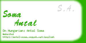 soma antal business card